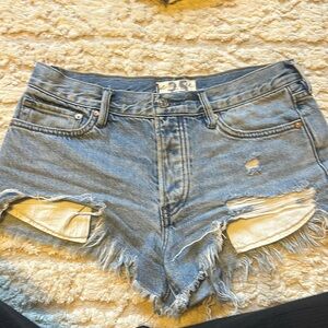 Free people denim shorts- size 25